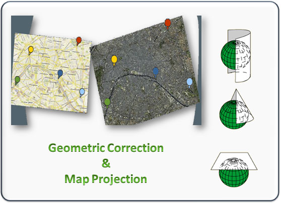 Satellite Images Geometric Correction and Map Projection Training Course & tutorial (Using ERDAS IMAGINE)